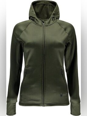 NWT Spyder Women's Hayer Full Zip Hoodie- Olive